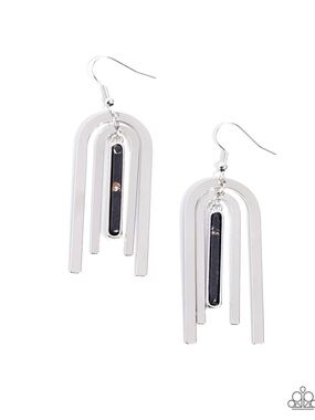 Coarse Conversation Black Earring
